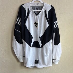 FINAL! Thor Motocross Black and White Athletic Jersey